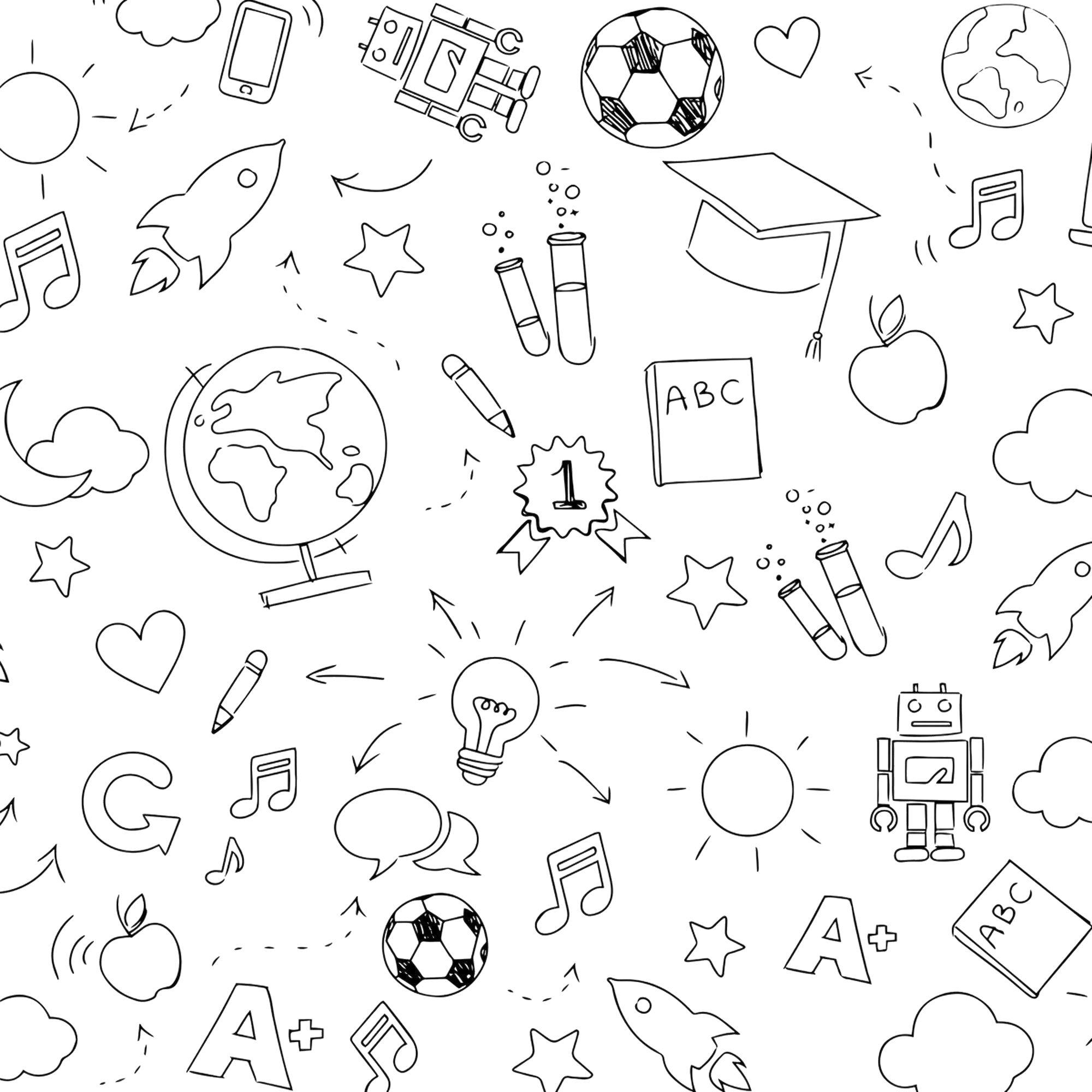 Education Doodle Pattern